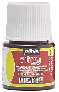 PEBEO - Peinture sur Verre Transparante Vitrea 160°C - Rouge Indien - 45 ML