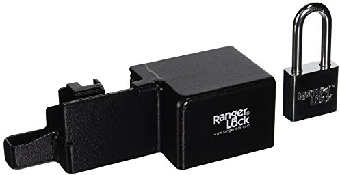 Padlock Guard, Hardened Steel, Blk, 10L