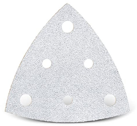 MENZER White Klett-Schleifblätter, 82 mm, 6-Loch, f. Deltaschleifer, Normalkorund (50 Stk.) K80