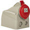 Legrand P17 Tempra Pro Conector de alimentación hembra rojo 3P + E, 415 V/16 A, montaje en pared IP44