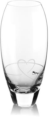 DIAMANTE Pe Valentine Heart Bud 18 cm kleine Vase mit Swarovski-Kristallen für Valentinstag Muttertag (17,8 cm hoch)