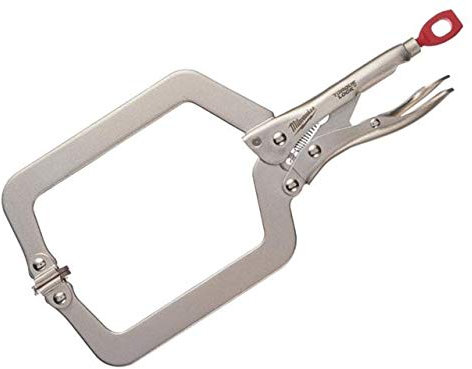 Milwaukee 48 22 3523 Deep Reach Swivel Jaw Locking Clamp 9 Inch - Silver