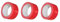 NASTRO ADESIVO ROSSO 3 PZ (50 x 66 Mt) ALTA QUALITA' DA IMBALLO (3 ROTOLI, 198 Mt Totali) RED