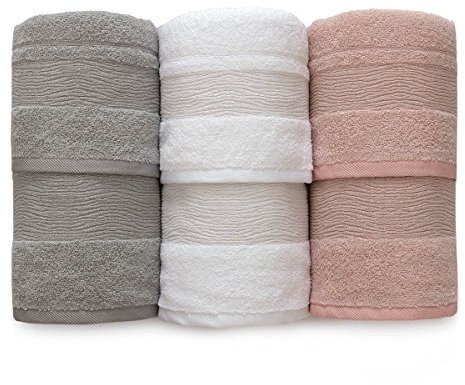 Set asciugamani 3+3 viso e ospite Lurex di Maestri Cotonieri in spugna R024 Assortiti A