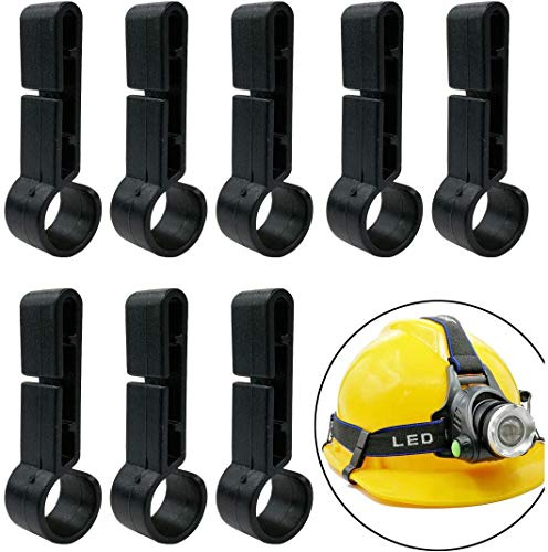 Stirnlampen Clips, 8 Stück Schutzhelm kopflampe Clip, alle Geeignet Baustellenhelm und Kopflamp