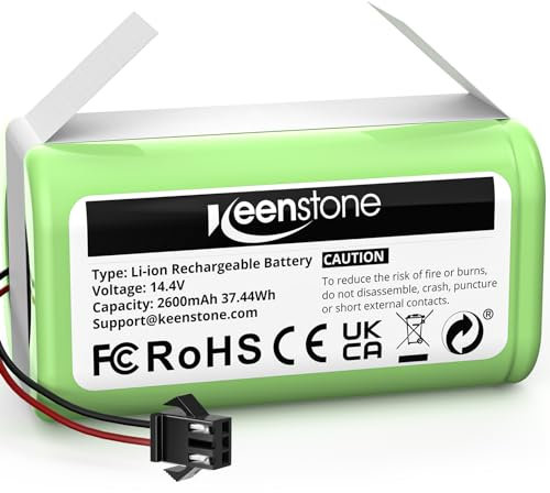 Keenstone 2600mAh Batteria Sostitutiva Agli Loni di Litio Ricaricabile per Eufy RoboVac 11S/11/15C/15T/30/35C,IKOHS Netbot S14/S15, Deebot N79S/DN622,CONGA EXCELLENCE 990/1090,LEFANT M520