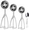 Set di palette per biscotti, set da 3 cucchiaini per biscotti, misura grande, medio-piccola, in acciaio inox 18/8