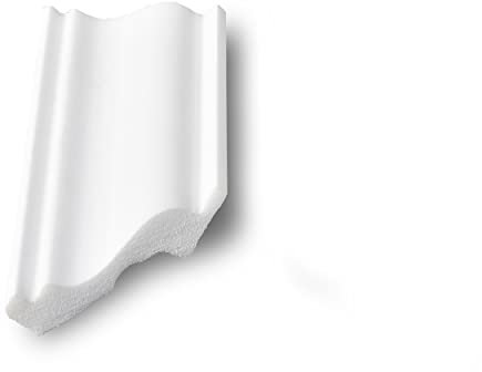 Decosa Leistenstück für Innenecke Deckenleiste C80 Serena - 2 Leisten à ca. 20 cm Länge ergeben 1 Ecke - 4er Set - Zierleiste aus Styropor 70 x 75 mm - Für Decke und Wand