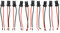 KIMISS 10pcs T10 Wedge Glühbirne Buchse Stecker Lampenfassung LED Sockel Basis Gummi für PKW LKW Boot (Rot + Schwarz)