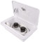Fiacvrs Kit de cabina de ducha exterior para autocaravana, resistente a la intemperie, piezas y accesorios, caja de ducha exterior con cerradura y llave (blanco)