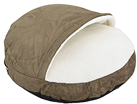 Katzen-/Hundehöhle, 64 cm großer Haustierschlafsack, warmes Haustiernest, Hundebett, abnehmbares waschbares Nest für kleine Hunde, Katzen, Welpen, Kaninchen, Grün