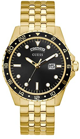 Guess 44mm Stainless Steel Watch with Day & Date