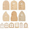 Sewroro 48pcs Fairy Garden Door Unfinished Wooden Fairy Door Miniature Fairy Doors Gnome Home Door for Micro Landscape Decorations