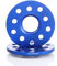 Pindex Spurplatten 5x100 10mm Spurverbreiterungen 5x112 10mm für Audi, Spürverbreiterungsatz 20mm pro Achse, Lochkreis: 5x100 5x112,NLB 57.1mm,Blau