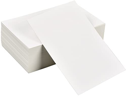 100 Stück A6 DIY Papier Karten, 15x10cm Leere Grußkarten Mitteilungs Karte, 350g/m² Blanko Kraftpapier Memory Wort Karton Namenskarten für Geschenkanhänger Graffiti Botschaft Kunsthandwerk (Weiß)