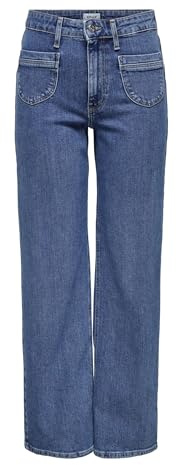 ONLY Female Jeans mit weitem Bein ONLJUICY Niedrige Taille Weiter Beinschnitt Jeans