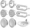 VILLCASE Waschbecken Überlauf Abdeckung, Universell Waschbecken Überlauf Ring 4 Verschiedene Design Waschbecken Überlauf Blende für Badezimmer Küche Waschbecken (8 Stück)
