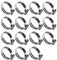 Saim 15PCS Hose Clamp 304 Stainless Steel 21-44mm Rang Hose Clips Adjustable Worm Drive Screws Pipe Clamps for Hose Pipe Tube