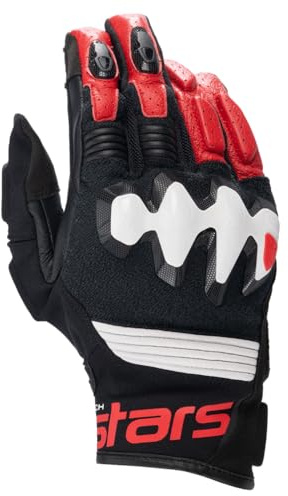 Alpinestars Halo Motorradhandschuhe (Black/Red/White,XL) | Stretch-Einsätze