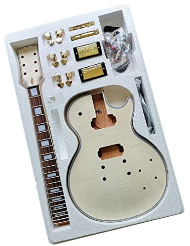 DIY E-Gitarre Unfertige Kits Für Mahagoni-Holzgitarre Okoume Body Guitar Kit Fachmann E-Gitarren-Bausatz (Color : 02)