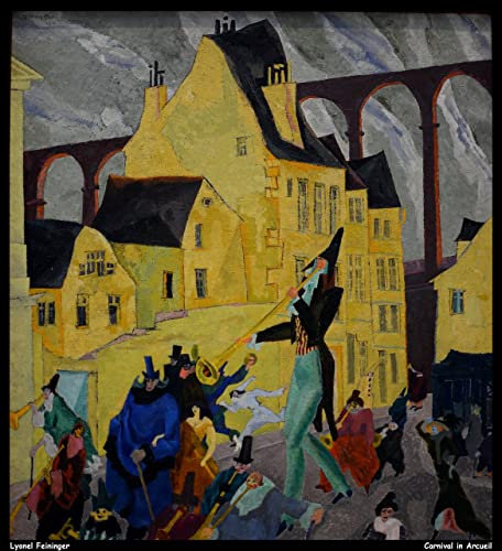 lyonel feininger carnival in arcueil jpb 17455673172 o 1 Poster A4 - Filmkunstposter in verschiedenen Größen für Wohn- oder Schlafzimmerideen. Randlose Kultfilmbilder, klassische ikonische 70er, 80er