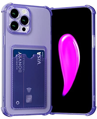 AKABEILA Case for iPhone 12 Pro Max Clear Slim Phone Case Soft TPU Wallet Case Bag Cover with Card Slot Holder Shockproof 6.7 Inch