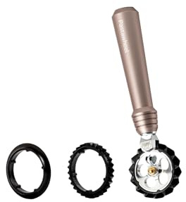 MARCATO Pastawheel, Rotella Tagliapasta Powder Rosa, Alluminio Anodizzato, 15x3x3 cm, Taglio Preciso, Design Elegante, Linea Premium.