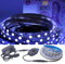 Vrabocry UV LED Strip Schwarzlicht Streifen Dimmbar Set, Band Leiste SMD 5050 60led/m Licht Lichterkette Lichtleiste mit Netzteil für Karneval Bar Disco Party Deko, 5M IP20