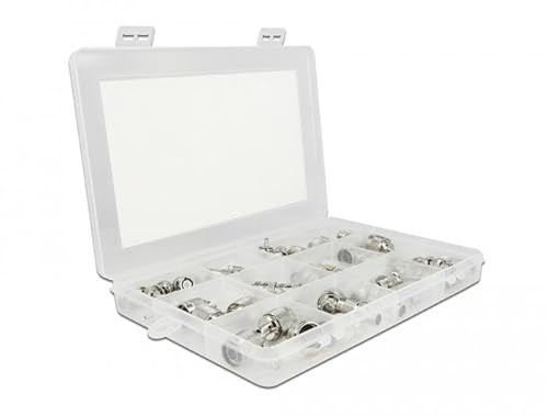 DeLOCK Crimpbox 48 Stück 50 Ohm mit BNC-, TNC- und N-Steckverbindern