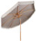 Sekey Fransen Sonnenschirm 300 cm Holz-Sonnenschirm mit Quasten Marktschirm Gartenschirm Hawaii Sonnenschirm Terrassenschirm Rund UV50+