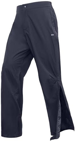 33,000ft Regenhose Herren Wasserdicht Full Zip Wanderhose, Atmungsaktiv 2-Lagen Überziehhose Fahrrad Hose, Winddicht Outdoorhose Funktionshose Dunkelblau S