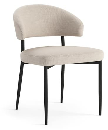 2er Set Design Esszimmerstuhl Iris Stuhl Stühle Samt, Farbe:Beige