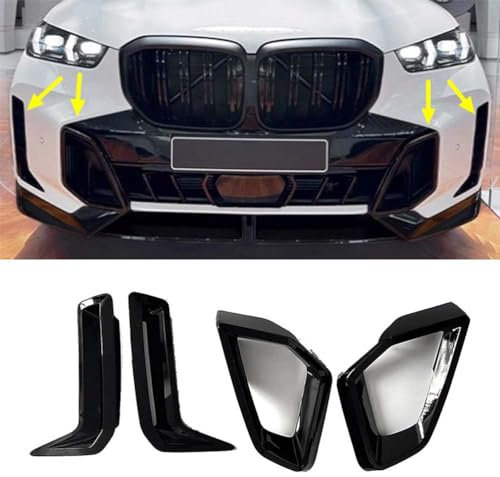 4 stücke ABS Auto Front Stoßstange Splitter Seite Spoiler Air Vent Wind Messer Körper Kits Für BMW X5 G05 LCI 2023 2024