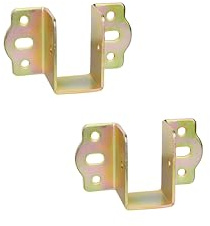 LIKERAINY Mittelstütze Bettverbinder Bettbeschlag Holzbalkenaufhängung Breite 25 mm Bettwinkel zum Einhängen Einhängebeschlag für Bettgeländer Bettrahmenprojekt Metall 2 Stück