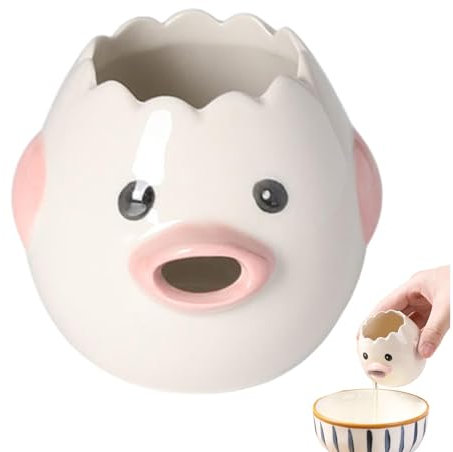 Keramik-Ei-Trenner Eigelb Hühnerform Eiertrenner lustig - Min-Eiweiß- und Eigelbtrenner, praktischer und einfacher Eiertrenner aus Egg Yolk Separator zum Backen Werkzeuge in der Küche