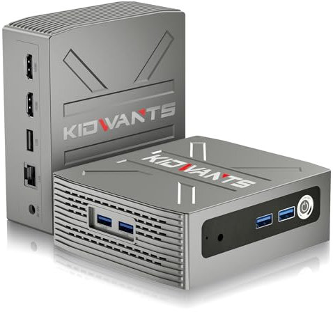 KG1 Mini Desktop Computer Windows 11 Pro Preinstalled, Intel N4000(up to 2.6GHz) Mini Pc with 8GB RAM 128GB M.2 SSD, USB3.0,4k HDMI, BT5.0,WiFi 5,4k HDMI, Gigabit Port for Business and Office (Grey)