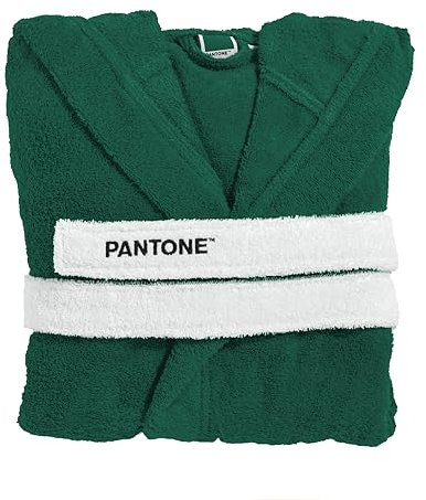 PANTONE™ Peignoir homme et femme en éponge avec capuche et grandes poches en coton 100 % certifié Oeko-Tex 400 g/m², peignoir femme et homme doux et absorbant avec crochet et passants en ceinture,
