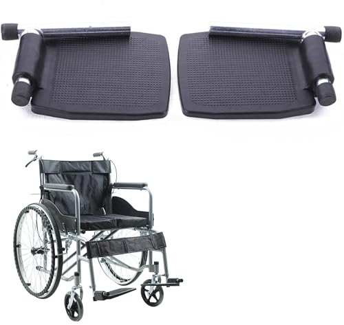 Niuhong 2 Pcs Remplacement Repose-Pieds Fauteuil Roulant Avec Tige Pédale Support Jambe Fauteuil Plastique Durable Amovible Pièces Robustes Fauteuils Roulants Accessoires Universels (A)