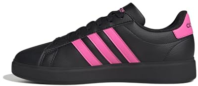 adidas Women's Grand Court 2.0 Shoes Black/Lucid Pink/Black 6 Medium