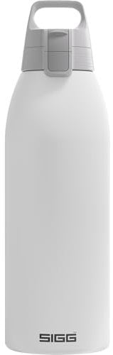 Sigg - Gourde Isotherme - Shield Therm One White - Convient Aux Boissons Gazeuses - Étanche - Passe Au Lave Vaisselle - Sans BPA - Acier Inoxydable 90% Recyclé - Blanc - 1.5L
