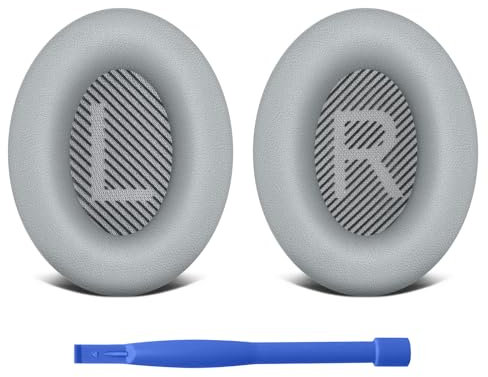 for Bose QuietComfort 35 (QC35 II) Replacement Earpads, Soft Replacement Ear Pads Cushions for Bose QC35 QC25 QC15 QC2/ Ae2 Ae2i Ae2w/ Sound Link/Sound True (Grey)