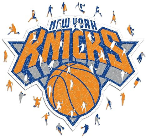 Iconic Puzzles - New York Knicks, Logo, Holzpuzzle, offiziell lizenziert von der NBA, 100% nachhaltig, Größe S, 150 Teile