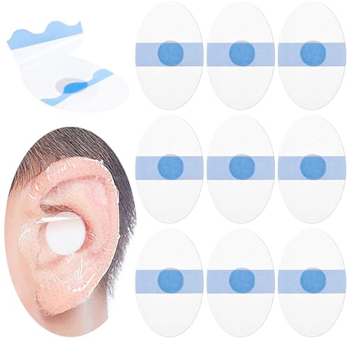 60 Stück Wasserdicht Ohr Patches Transparente Einweg Ohrenschützer | Wasserdichte Ohrbedeckungen Dusch Ohrabdeckungen Abdeckung Ohrstöpsel Ohrringe Abkleben Sport für Dusche Schwimmen Schützt