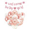 Ovanda Willkommen Zuhause Baby Deko Mädchen - Rosa Welcome Home Baby Girl Banner, Willkommen Babys Deko, Konfetti-Ballon, für Einweihungsparty, Zuhause, Geburt, Fest Dekorations