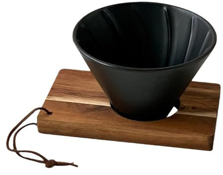 Tragbarer Kaffeefilter aus Porzellan und Holz, handgebrüht, konisch, für Büro, Kaffee-Zubehör