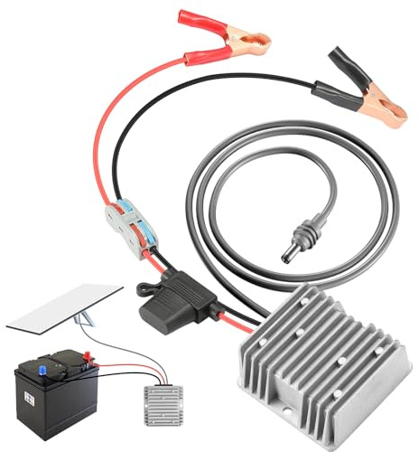 Starlink Gen3 DC-DC Step-Up 12/24V auf 57V 4,5A 256,5W Boost Wandler | Eingang 10-30V, Konverter mit Batterieklemmen und 5521-Stecker (männlich) für Wohnmobil, Boot, Outdoor & Off-Grid
