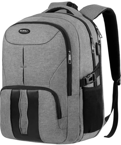 RJEU Zaino Uomo, Zaino Scuola Superiore Media Università, 15,6 Pollici Zaino per PC Portatili con Porta USB