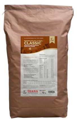 DIANA Natürlich Fit & Vital - Classic/Hundefutter ohne synthetische Vitamine und Mineralstoffe (12 kg)