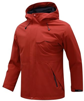 YOUTHUP Homme Coupe Vent Veste 3 en 1 polaire randonnée imperméable Kaki Clair