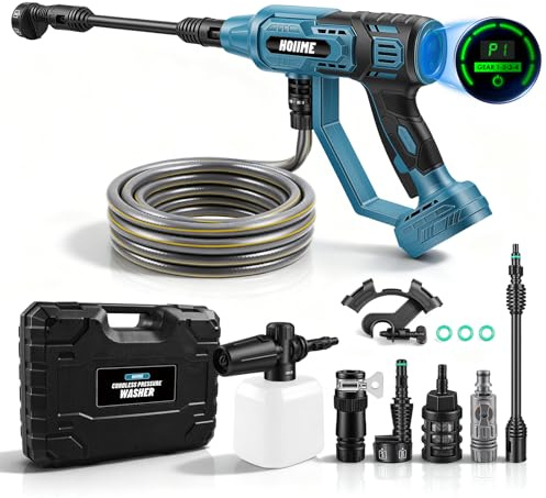 Cordless Pressure Washer Gun for Makita 18V, Cordless High-Pressure Cleaner With Multi-Spray Nozzle, 5m Hose, 5l/Min Flow Rate, Brushless Motor for Mobile Cleaning (battery not included)